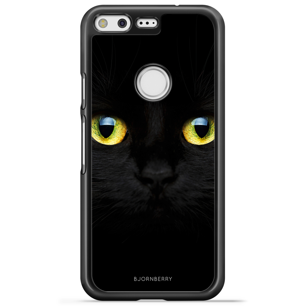 Google Pixel Case - Black Cat Close Up