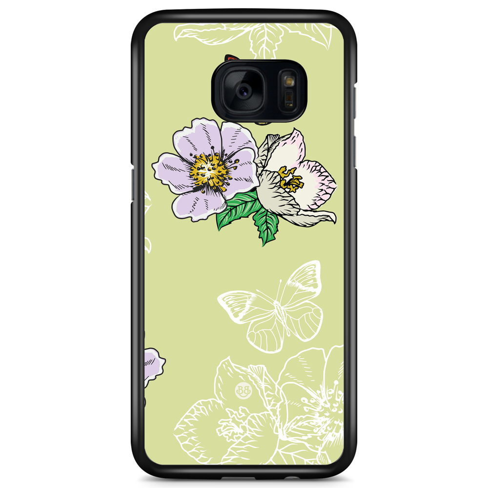 Samsung Galaxy S7 Edge Case - Butterfly Flower