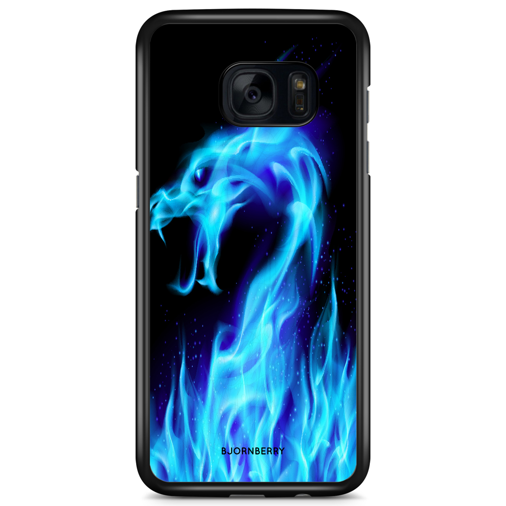 Samsung Galaxy S7 Case - Blue Flames Dragon
