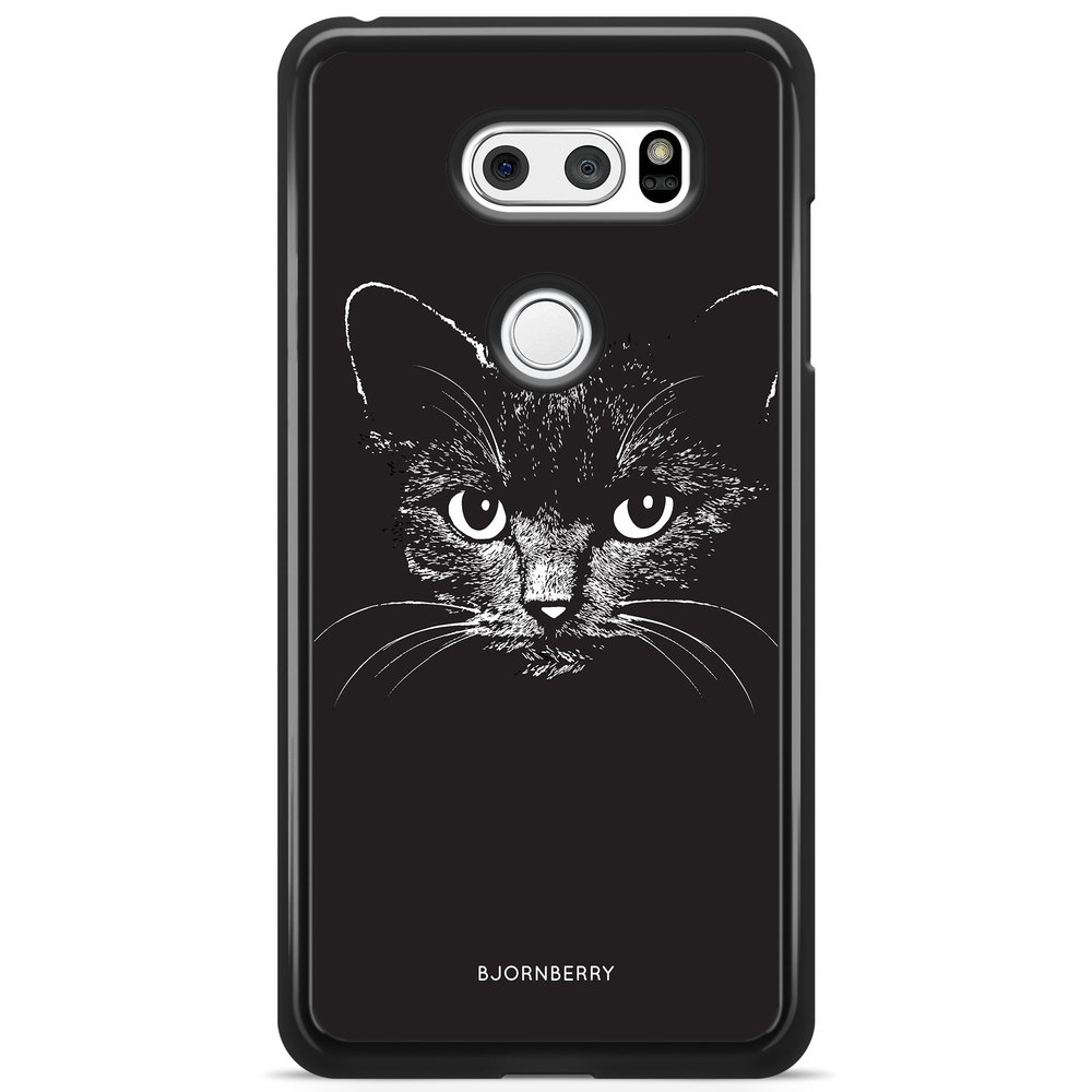 LG V30 Case - Black/White Cat