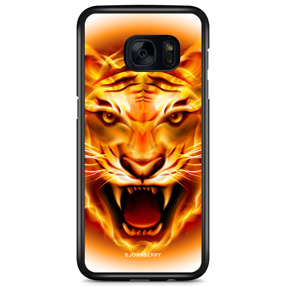 Samsung Galaxy S7 Case - Flames Tiger