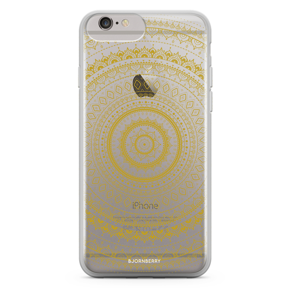iPhone 6 Plus/6s Plus Fashion Skal - Guld Mandala