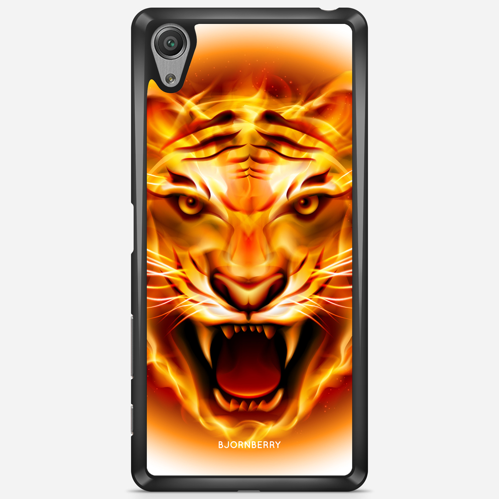 Sony Xperia X Performance Case - Flames Tiger