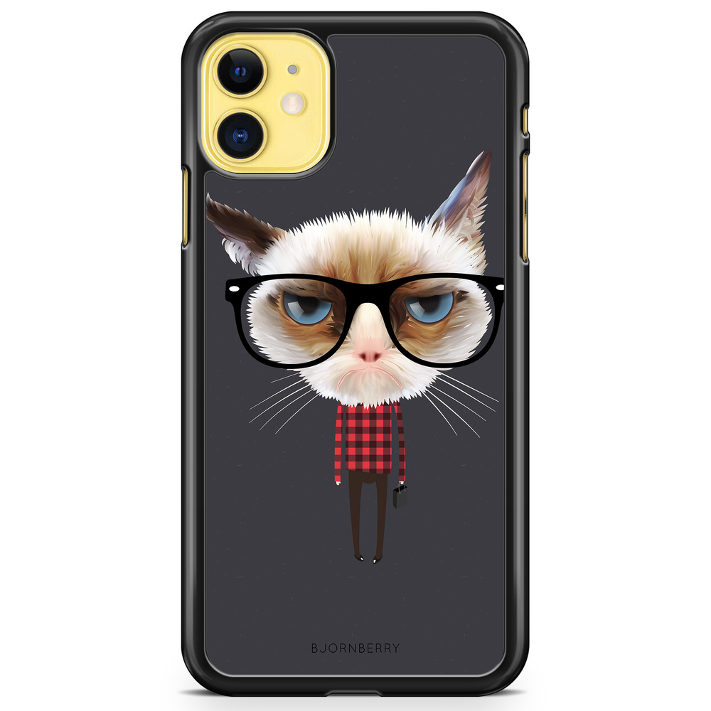 iPhone 11 Case - Hipster Cat