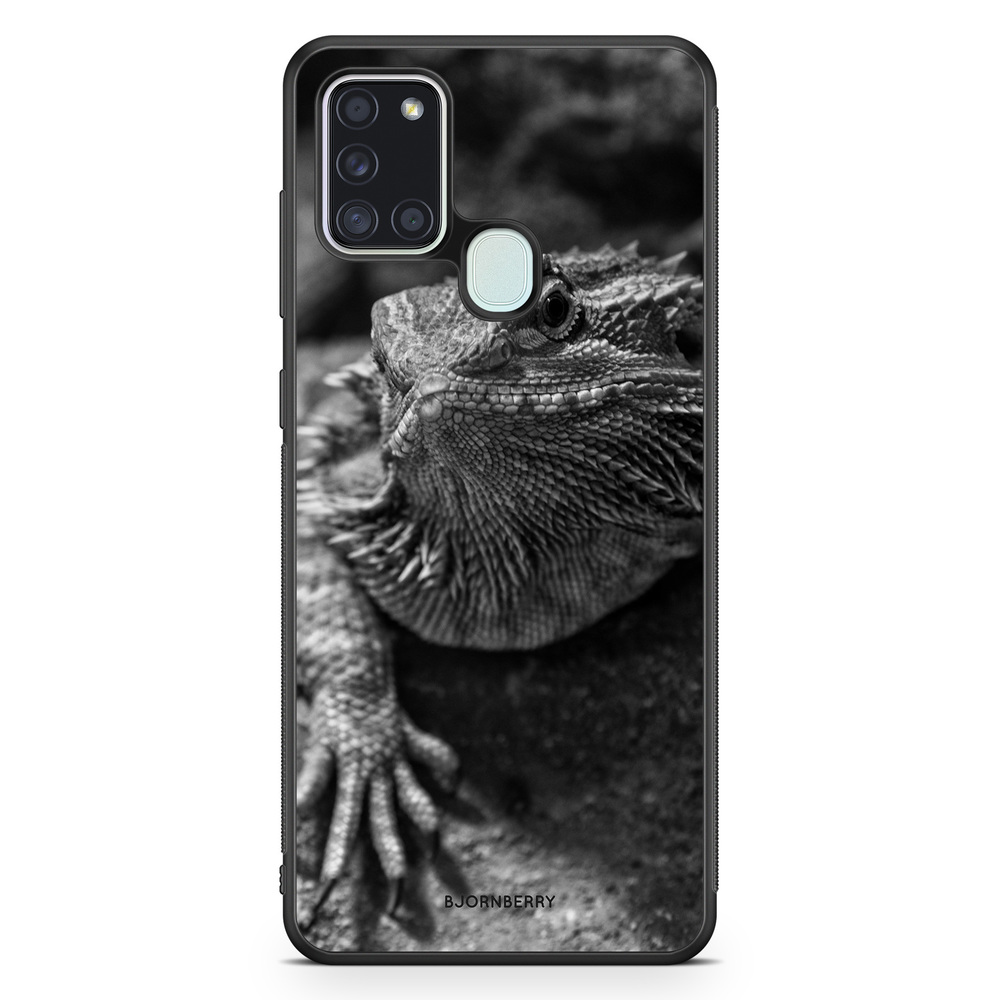 Samsung Galaxy A21s Case - Black/White Lizard