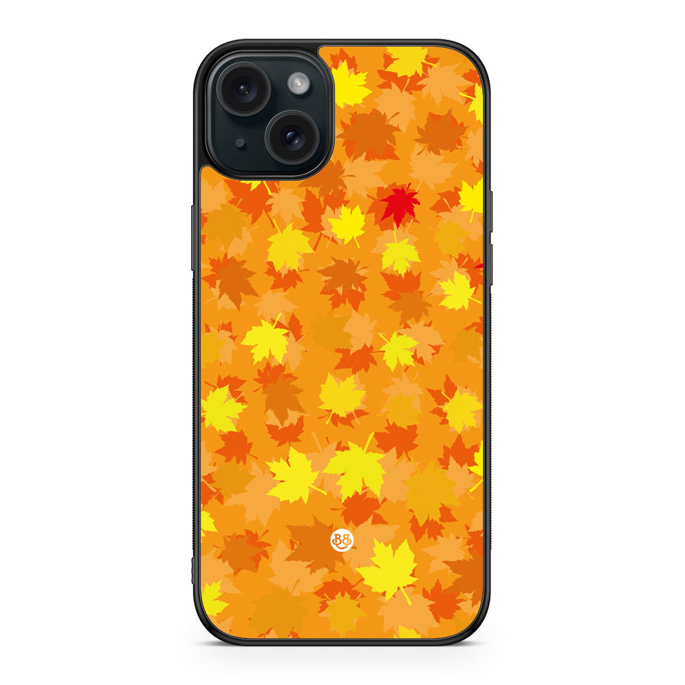 iPhone 15 Plus Case - Orange leaves