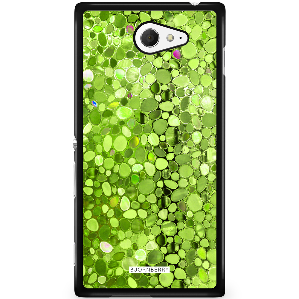 Sony Xperia M2 Aqua Case - Stained Glass Green