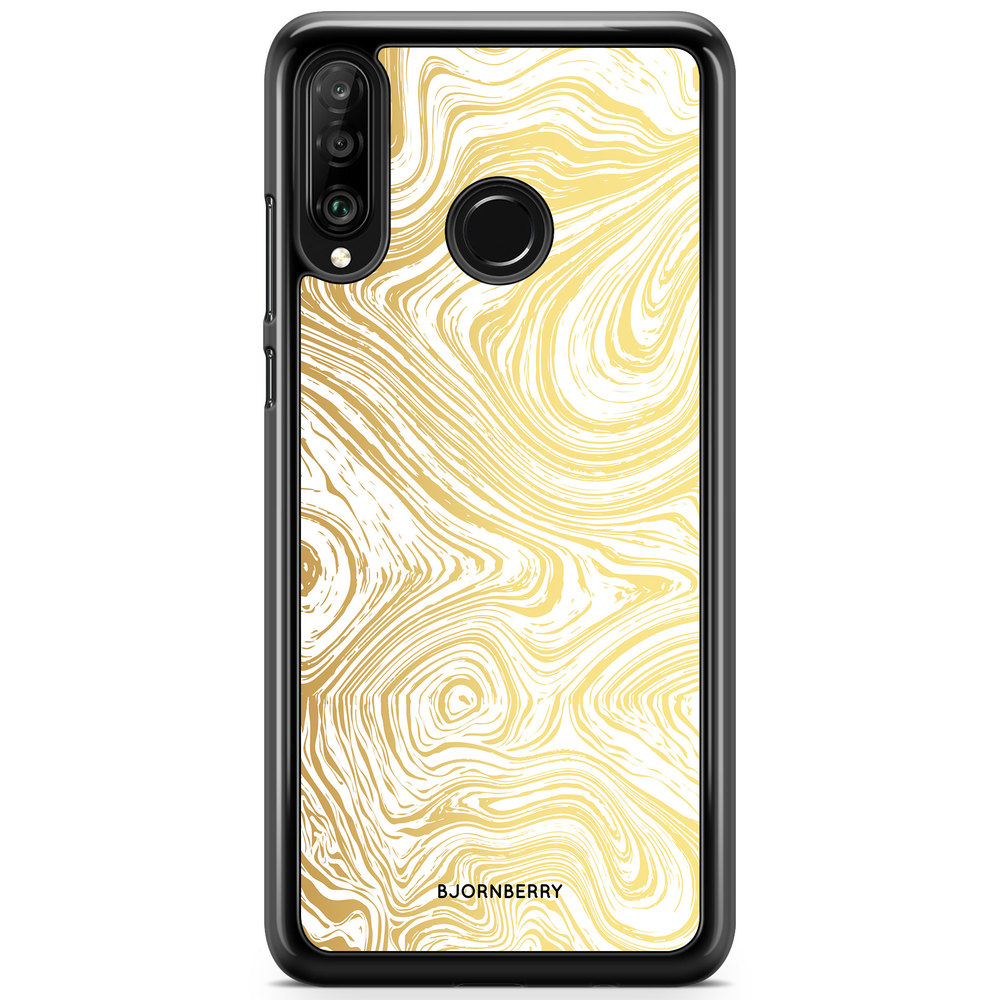 Huawei P30 Lite Skal - Guld Marmor | Mobilskal & Mobilfodral BJORNBERRY