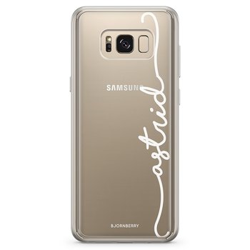 Samsung Galaxy S8 Skal Fashion Custom - Vertikalt Namn Vit