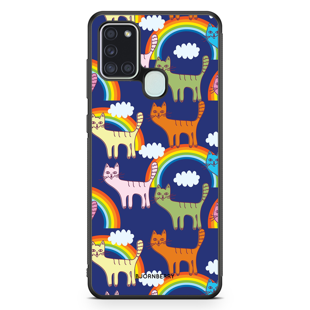 Samsung Galaxy A21s Case - Cats & Rainbows