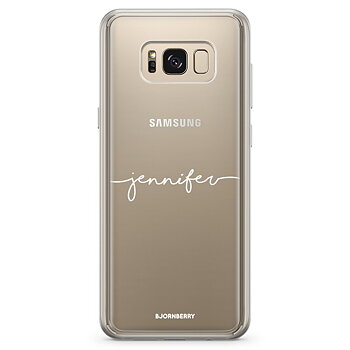 Samsung Galaxy S8 Skal Fashion Custom - Namn Vit