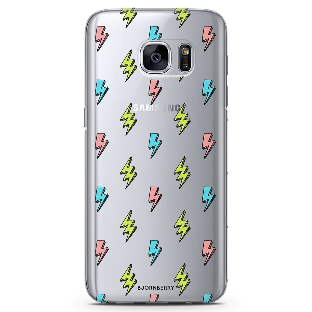 Samsung Galaxy S7 Edge TPU Case - Lightning Bolts