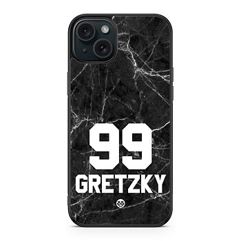 iPhone 15 Plus Custom Case - Black Marmor Number