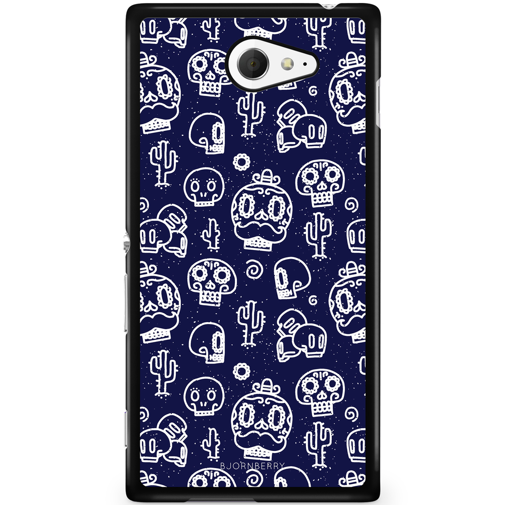 Sony Xperia M2 Aqua Case - Oldschool Skulls