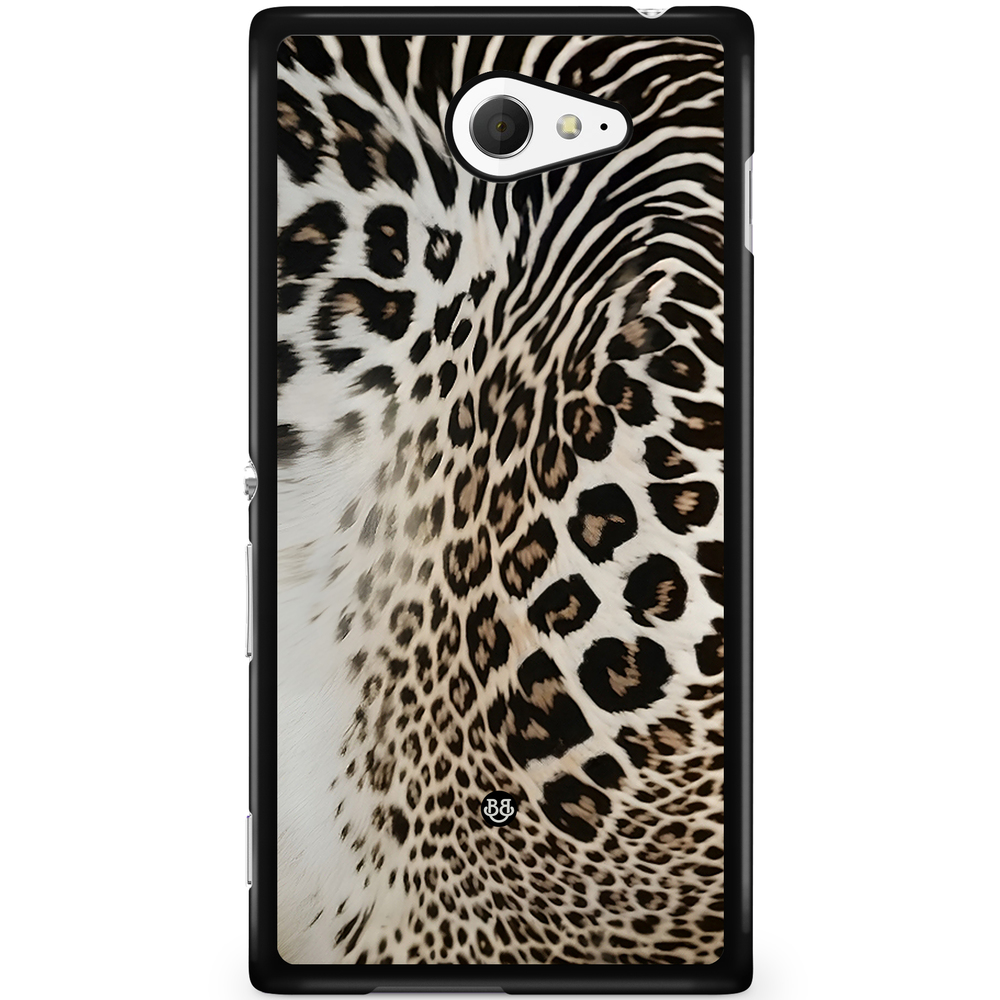 Sony Xperia M2 Aqua Case - WILD BLOOM - Leopard Fade