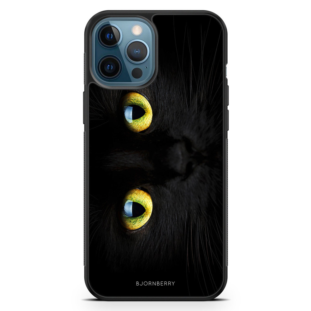 iPhone 12 Pro Case - Black Cat Close Up
