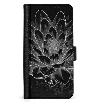 Samsung Galaxy S24 5G Wallet Case - Black/White Lotus