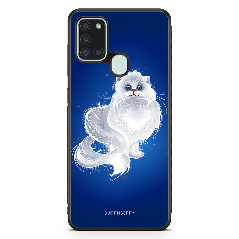 Samsung Galaxy A21s Case - White Cat