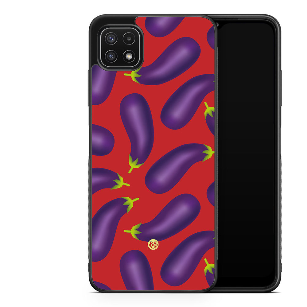 Samsung Galaxy A22 5G Case - Eggplant Pattern