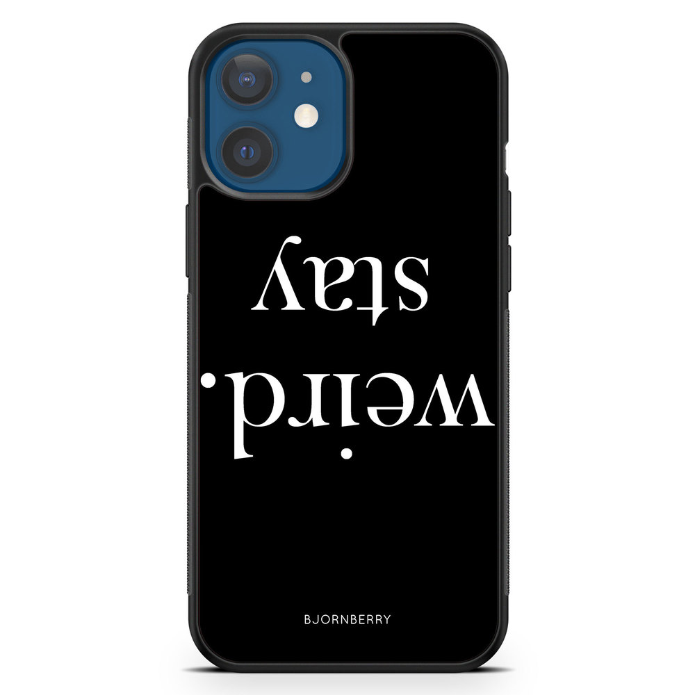 iPhone 12 Mini Skal - STAY WEIRD Vit | Mobilskal & Mobilfodral BJORNBERRY