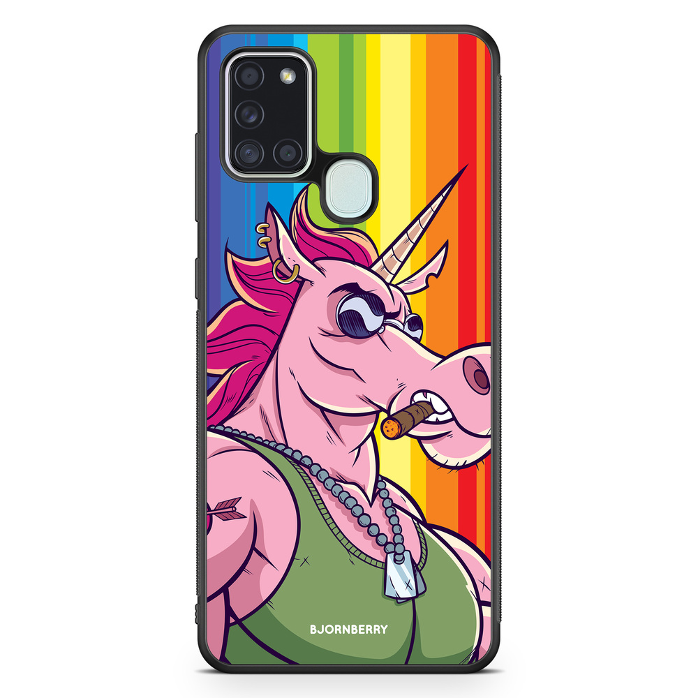 Samsung Galaxy A21s Case - Muscle Unicorn