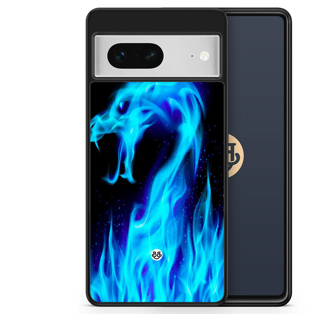 Google Pixel 7 Case - Blue Flames Dragon