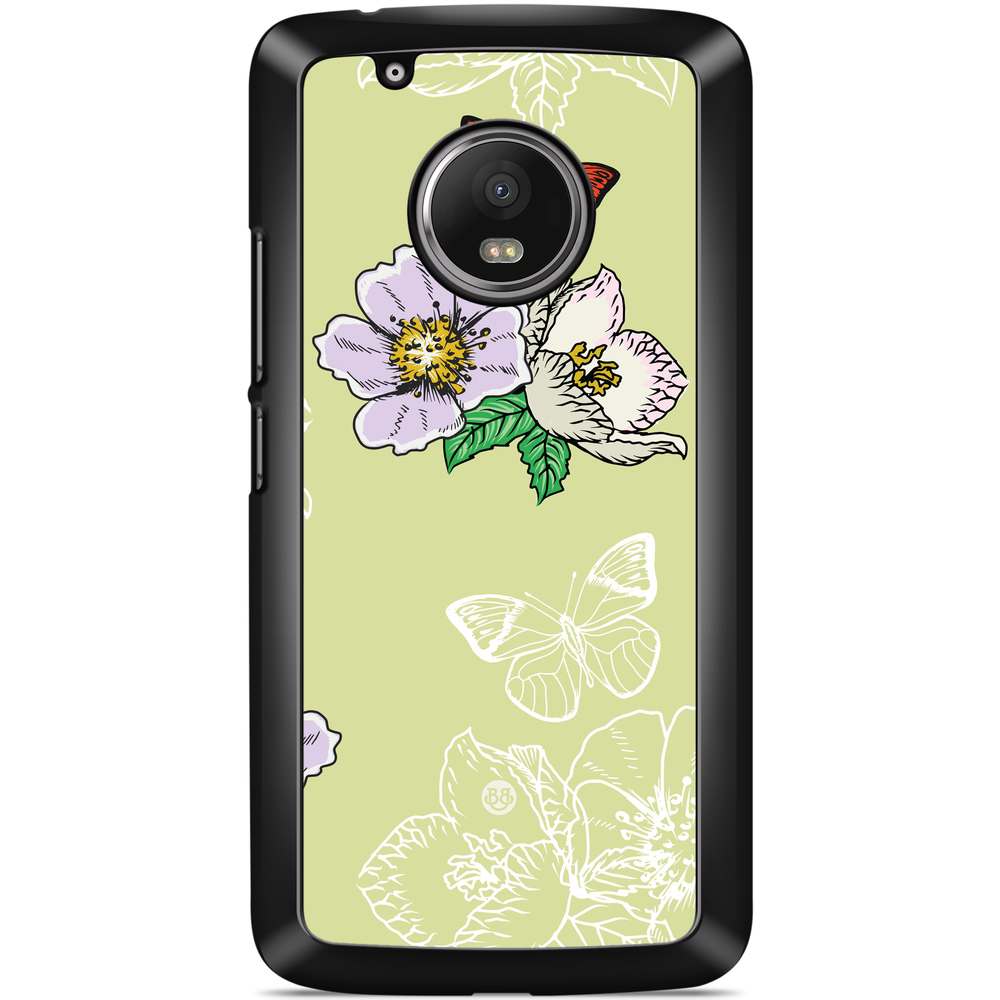 Moto G5 Plus Case - Butterfly Flower