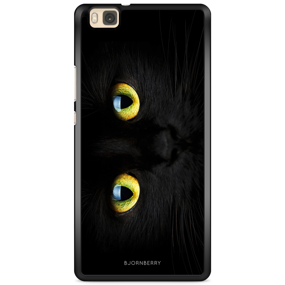Huawei P8 Lite Case - Black Cat Close Up