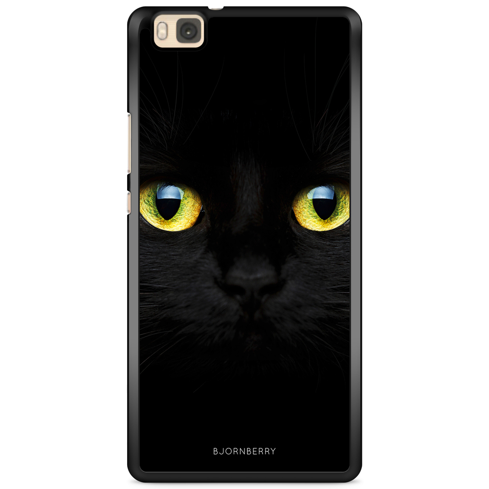 Huawei P8 Lite Case - Black Cat Close Up