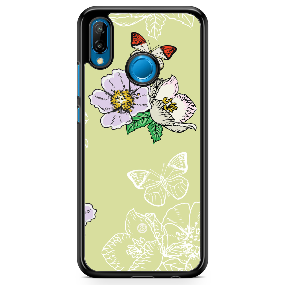 Huawei P20 Lite Case - Butterfly Flower