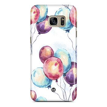 Samsung Galaxy S7 Edge Premium Skal - Watercolor Balloons