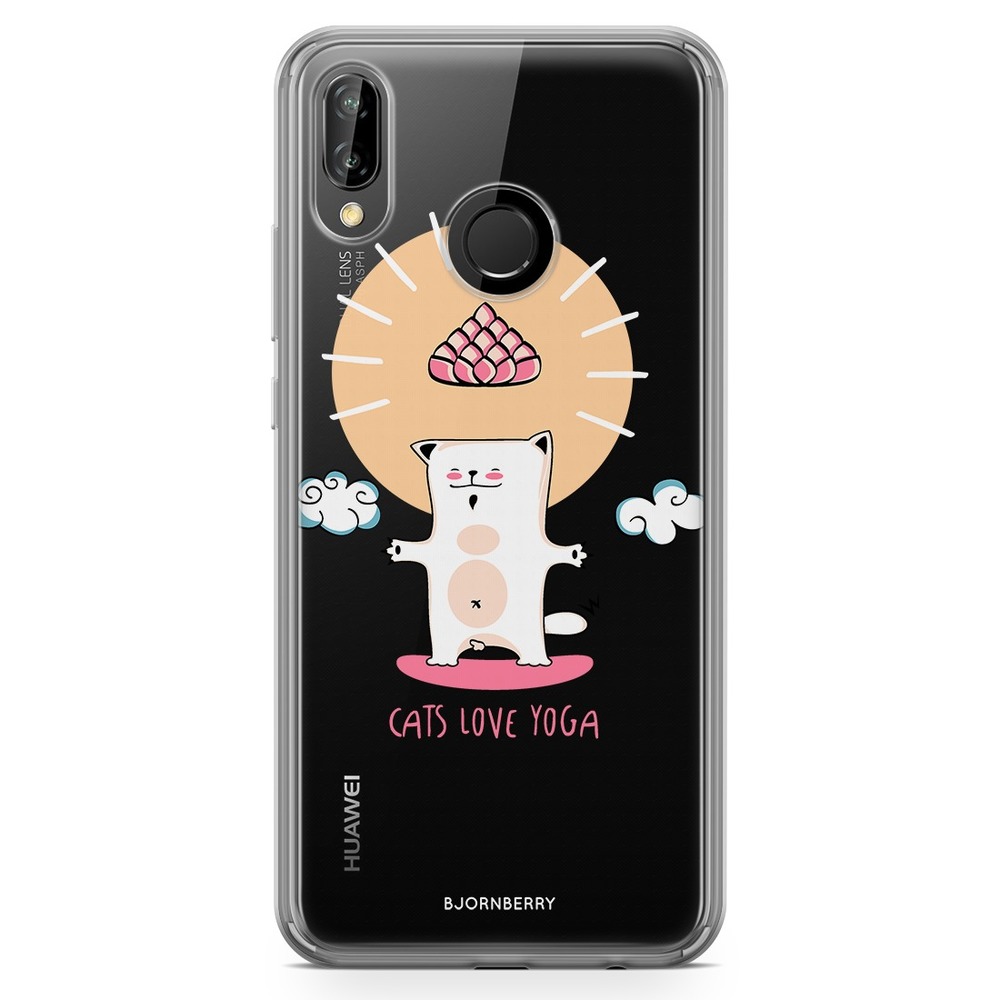 Huawei P20 Lite Fashion Skal - Yoga cat