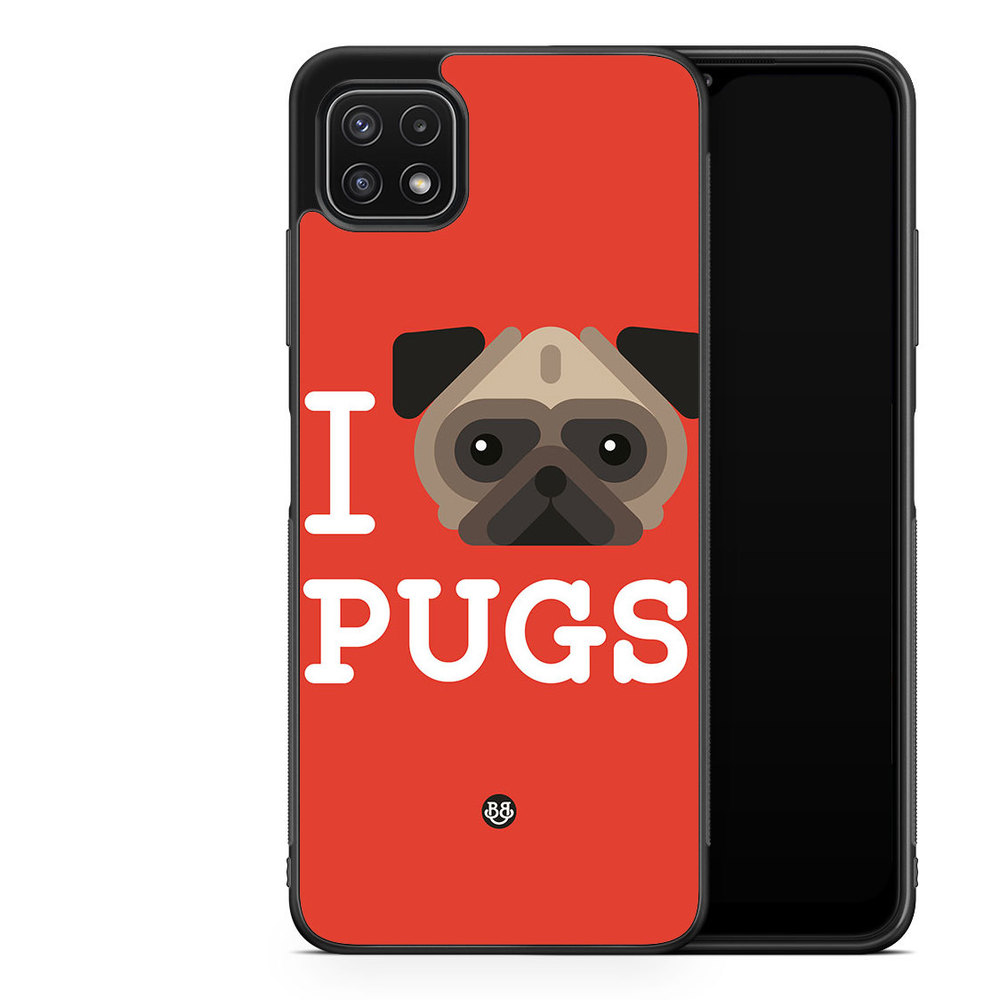 Samsung Galaxy A22 5G Case - I Love Pugs