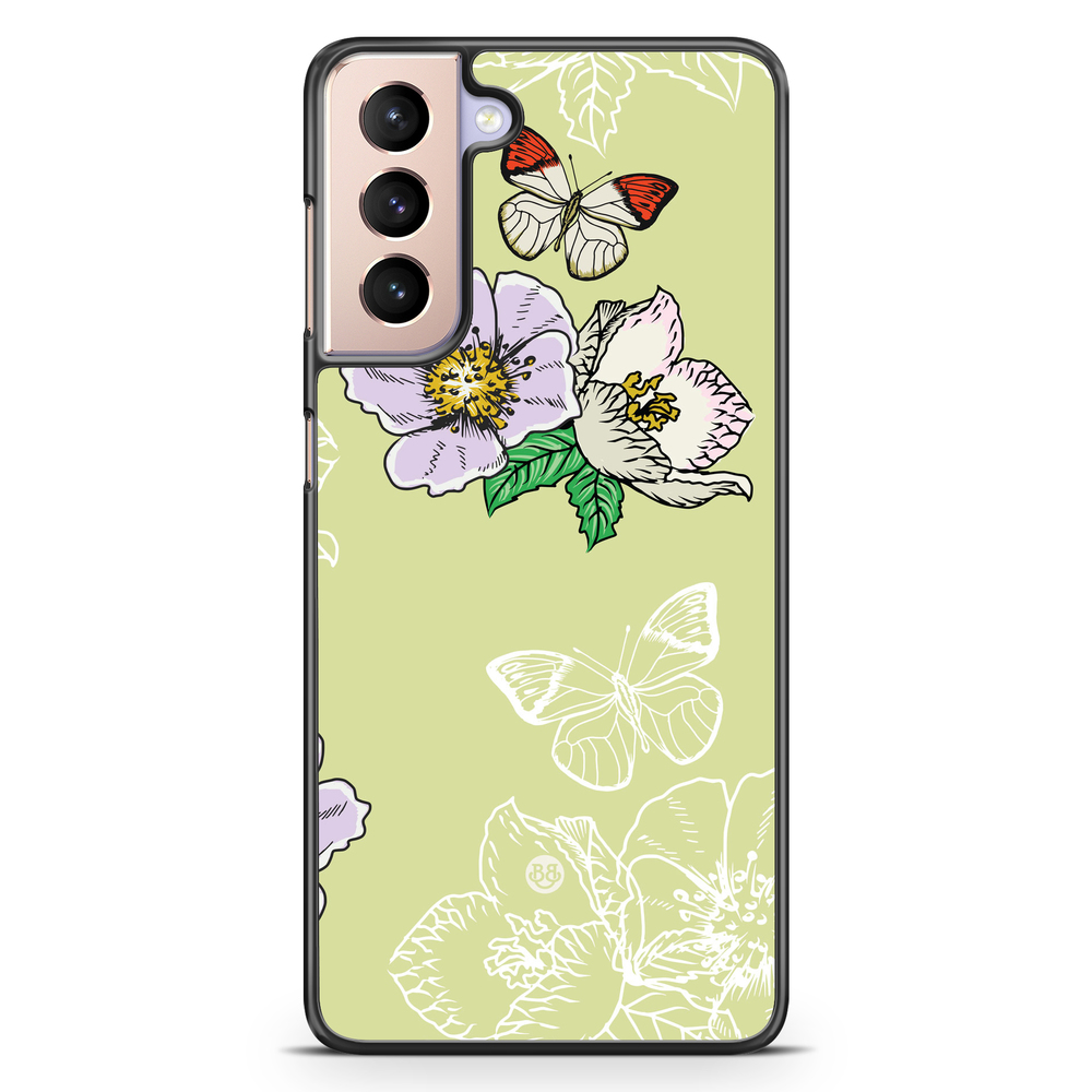 Samsung Galaxy S21 Case - Butterfly Flower