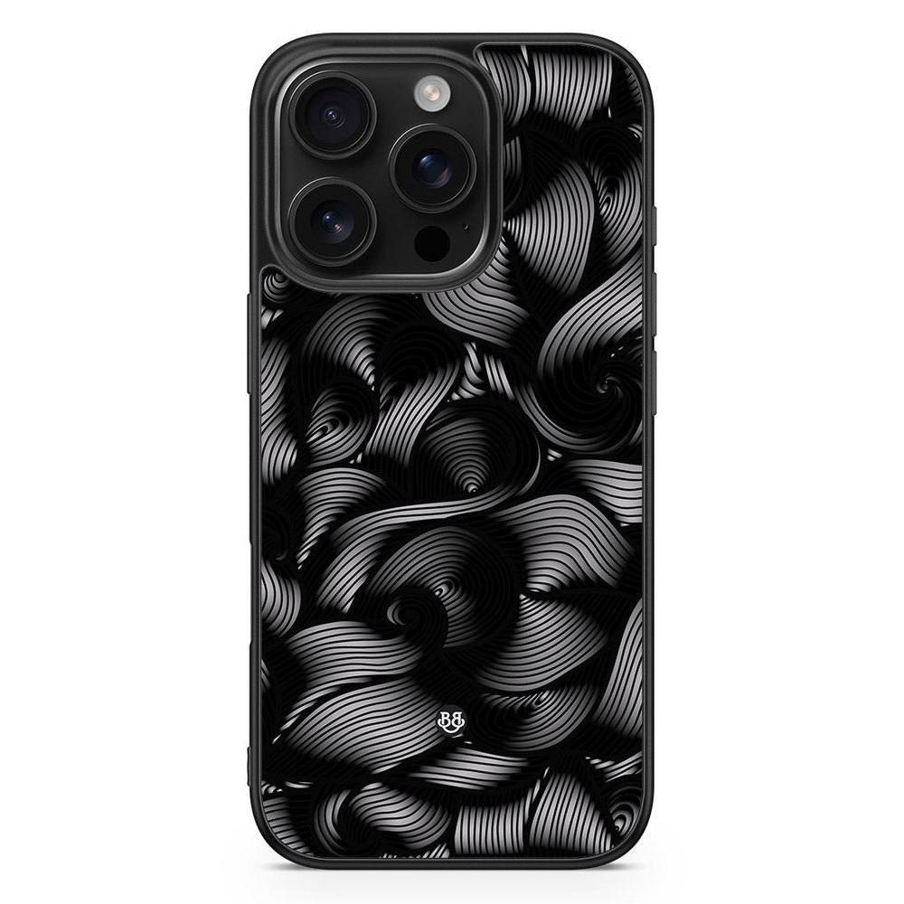 iPhone 16 Pro Case - Black Waves