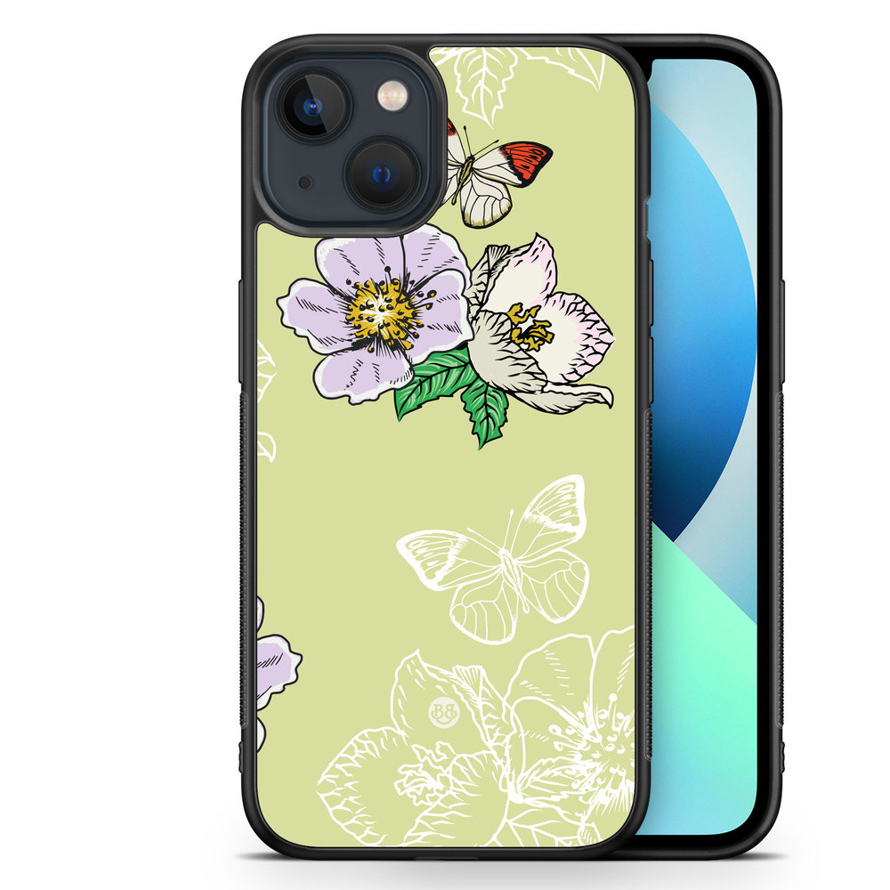 iPhone 13 Mini Case - Butterfly Flower