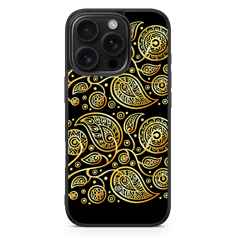 iPhone 16 Pro Case - Gold Flowers