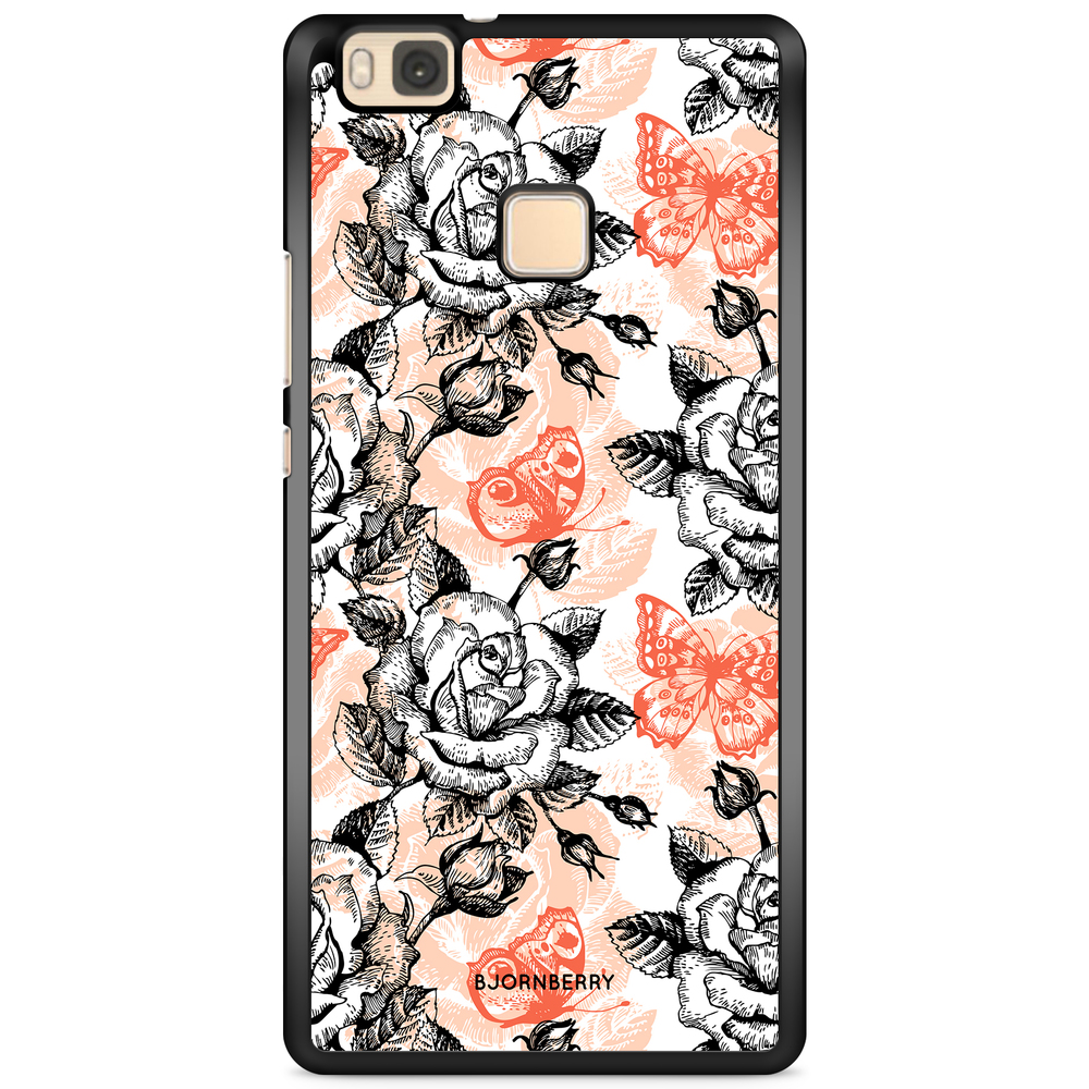 Huawei P9 Lite Case - Roses & Butterflies