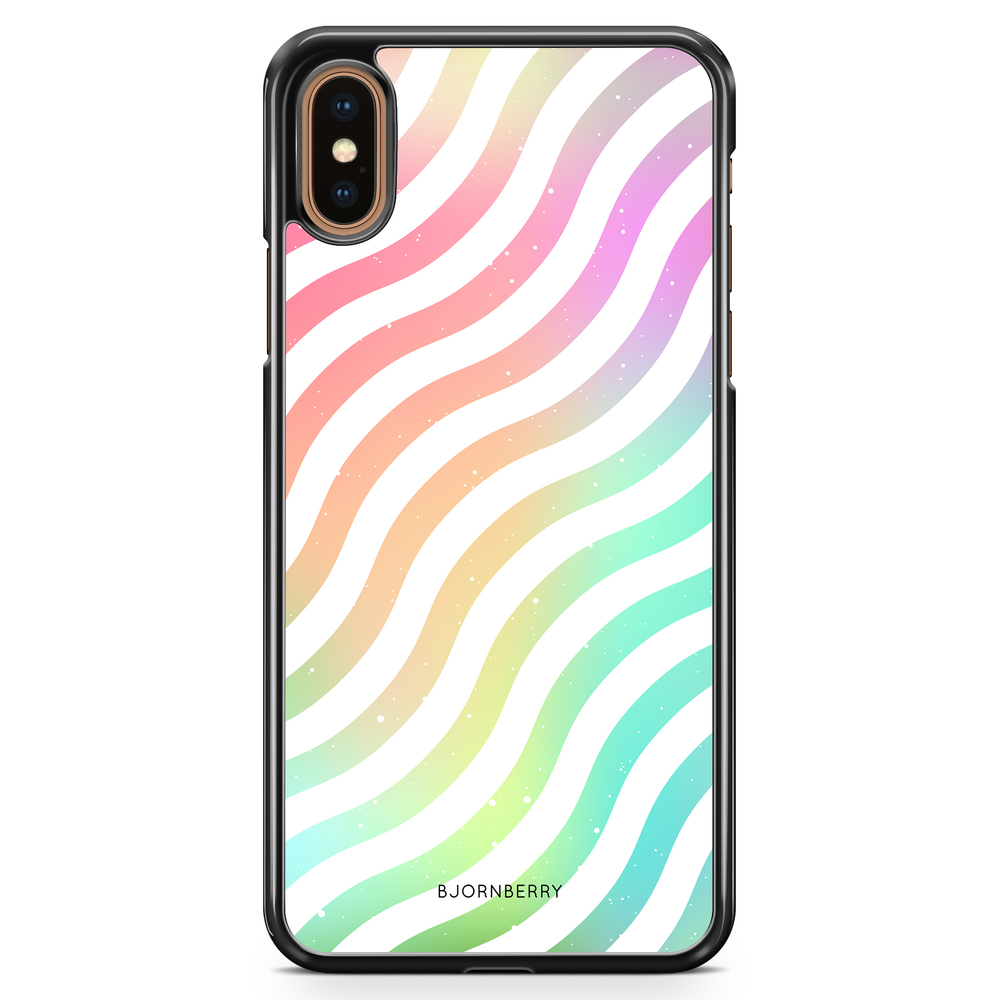 iPhone XS Max Case - Wavy Rainbow