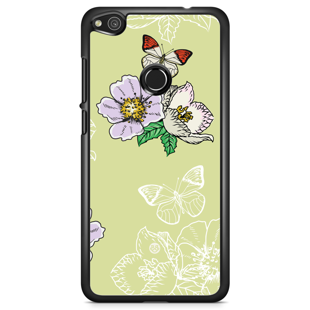 Huawei Honor 8 Lite Case - Butterfly Flower
