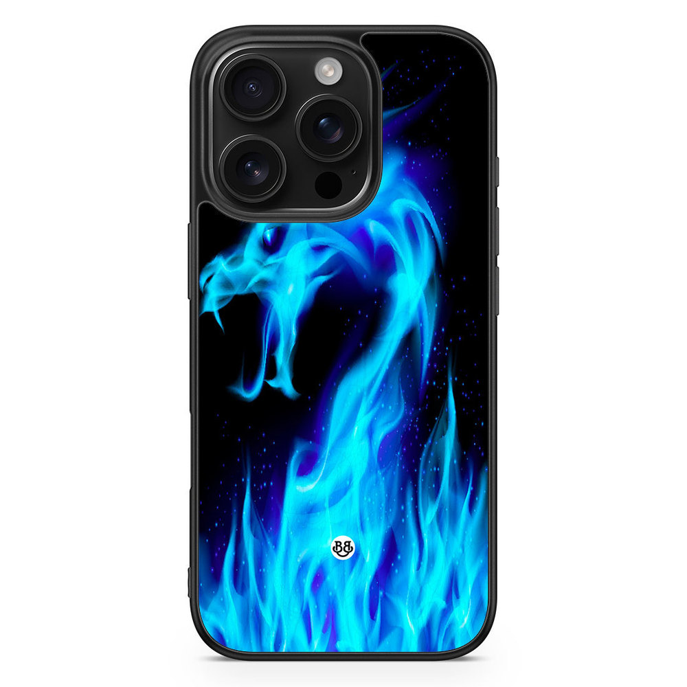 iPhone 16 Pro Case - Blue Flames Dragon