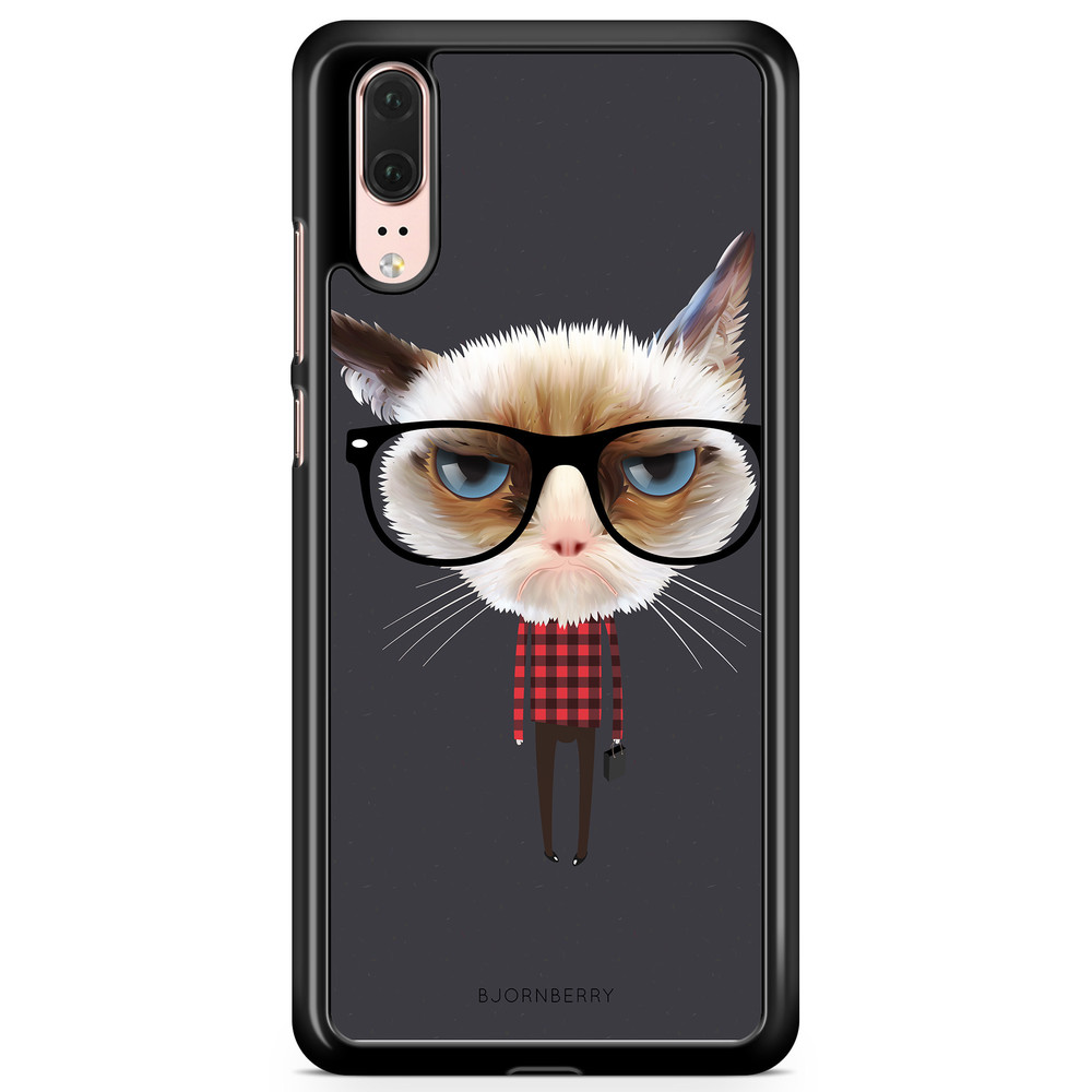 Huawei P20 Case - Hipster Cat
