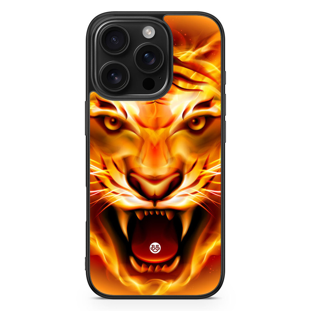 iPhone 16 Pro Case - Flames Tiger