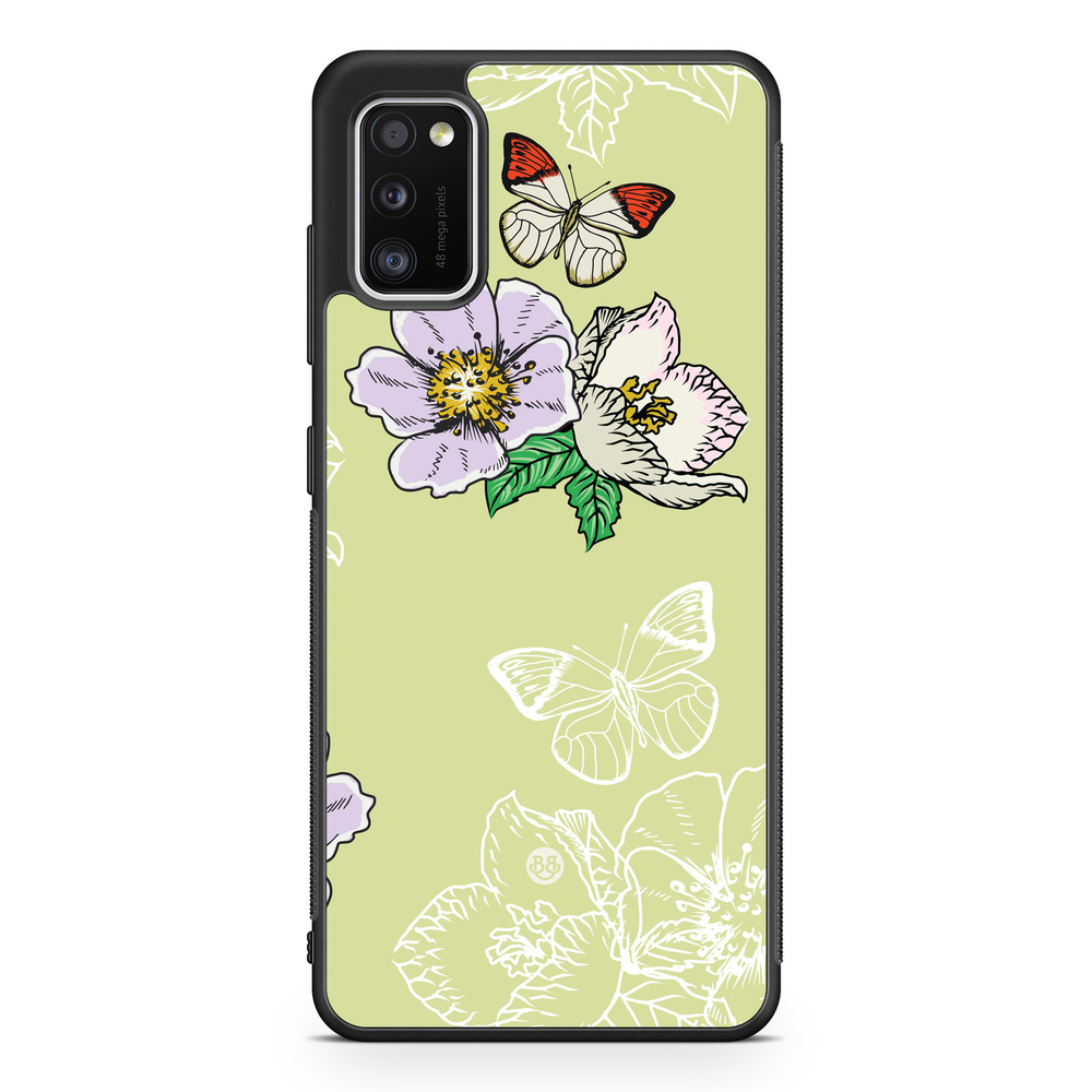 Samsung Galaxy A41 Case - Butterfly Flower