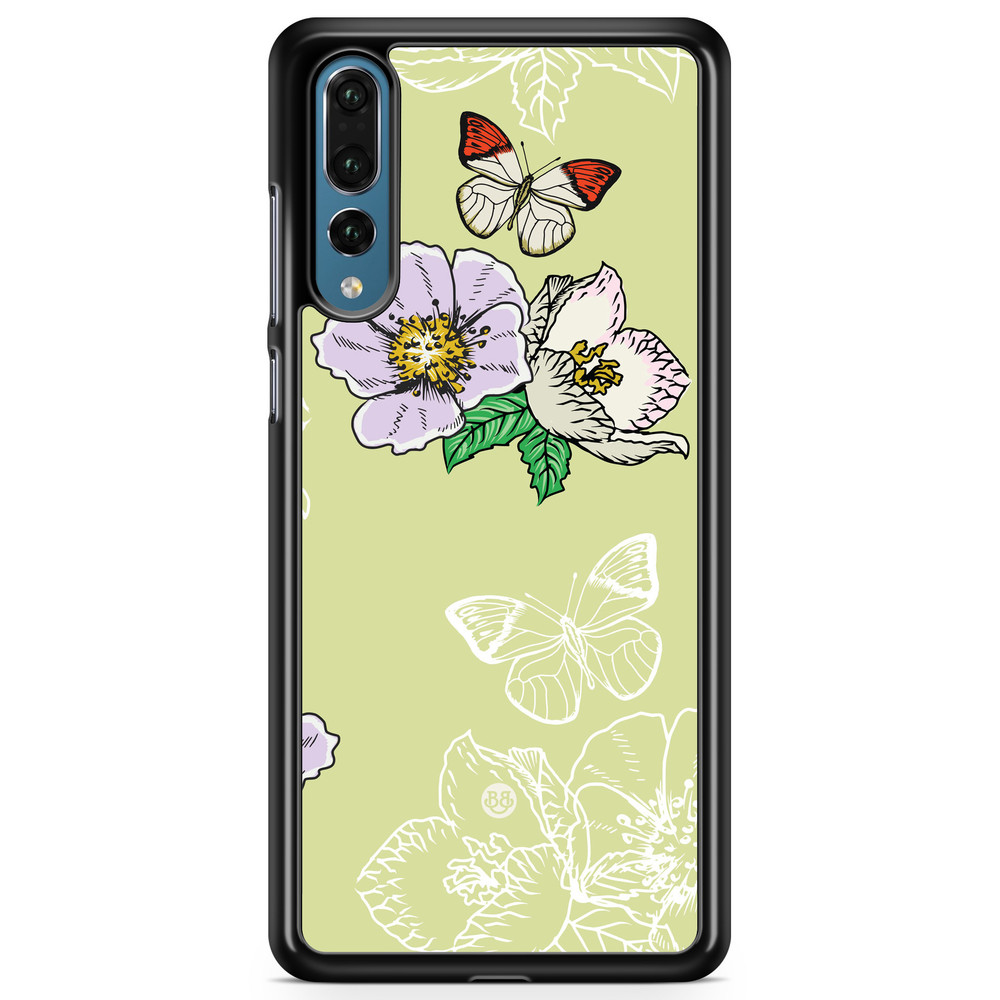 Huawei P20 Pro Case - Butterfly Flower