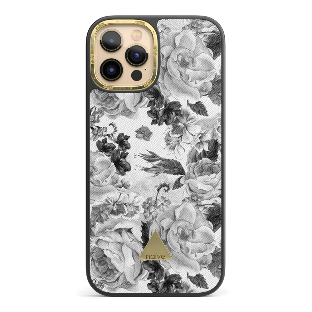 Naive iPhone 12 Pro Case - Grey Roses