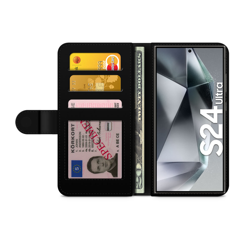 Samsung Galaxy S24 Ultra Wallet Case - Black Waves - 2