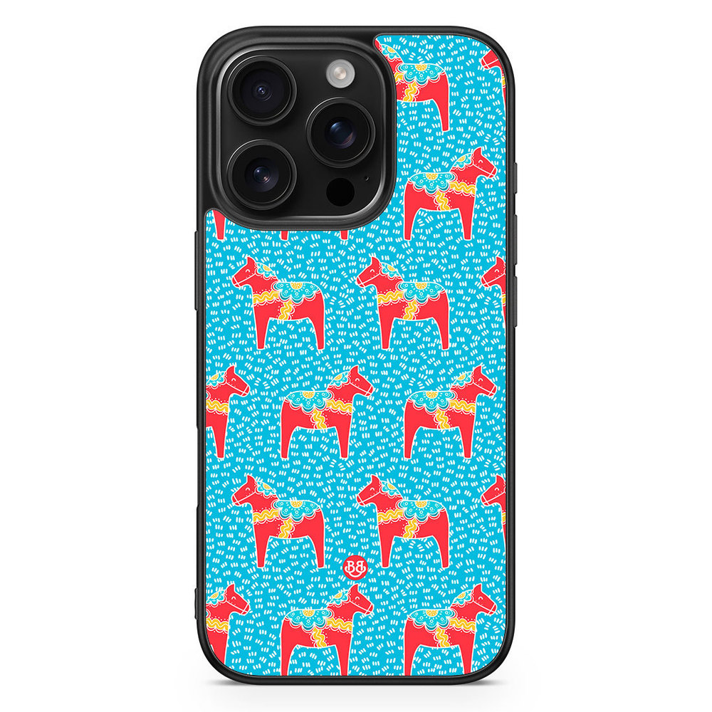 iPhone 16 Pro Case - Dala horse Pattern