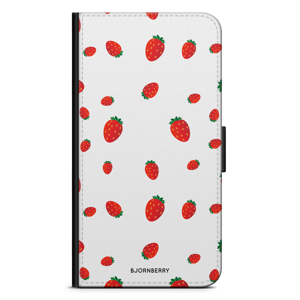 Samsung Galaxy S10 Wallet Case - Strawberry Pattern