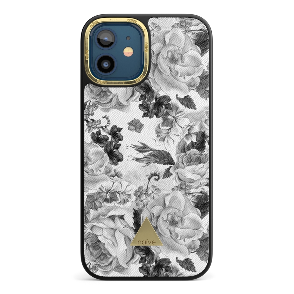 Naive iPhone 12 Mini Case - Grey Roses